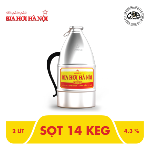 Bia Hơi Hà Nội Keg 2L – Két 14 keg 2 lít/keg